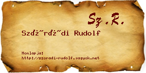 Szórádi Rudolf névjegykártya